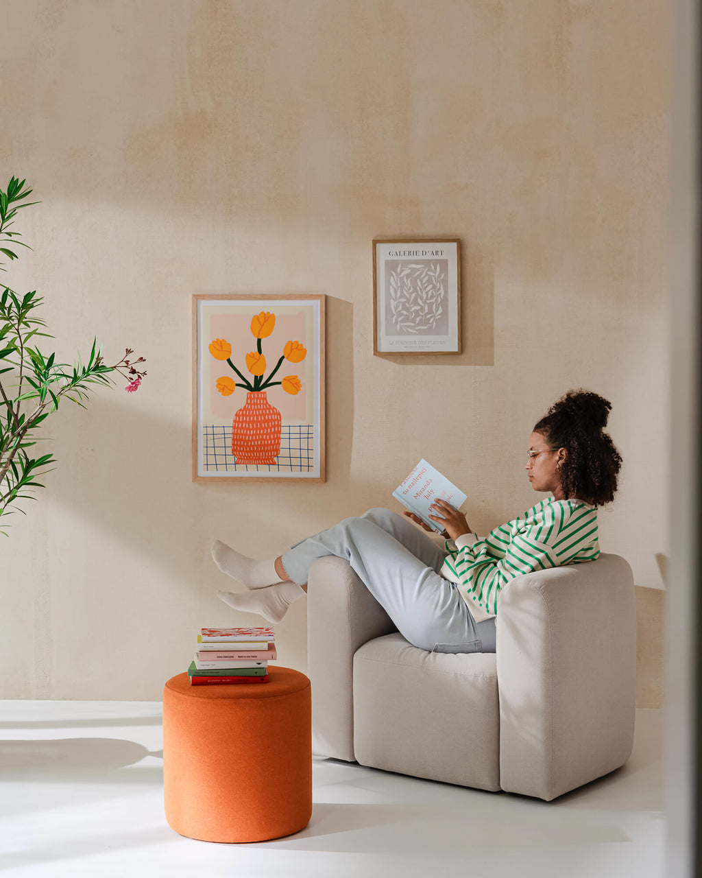 Folk Pouf - tall - nooma
