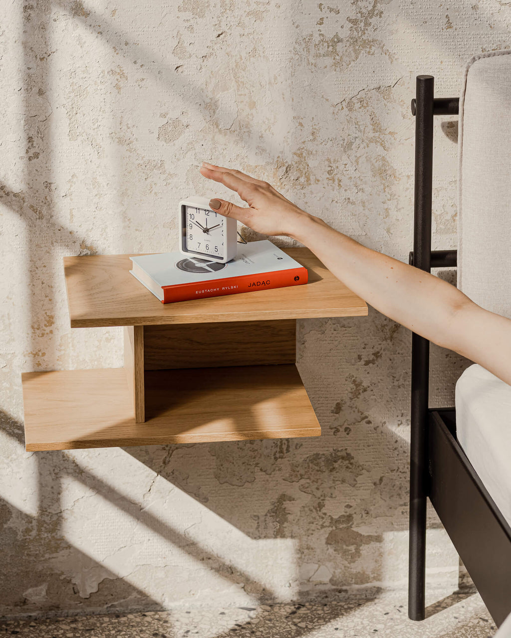 Tann Bedside Shelf - left - nooma